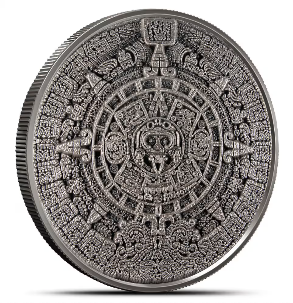 Aztec Sun Stone 1 Kilo Silver Stacker Round – Thompsons Coins