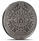 Aztec Sun Stone 1 Kilo Silver Stacker Round