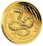Australian Lunar Series II 2013 Year of the Snake 1/10oz Gold Proof Coin