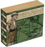2011 $1 Famous Battles In Australian History Tobruk 1oz Silver Coloured Proof Coin