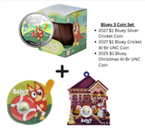 2027 Bluey Cricket pair and Bluey Christmas - Trio Coin Pack