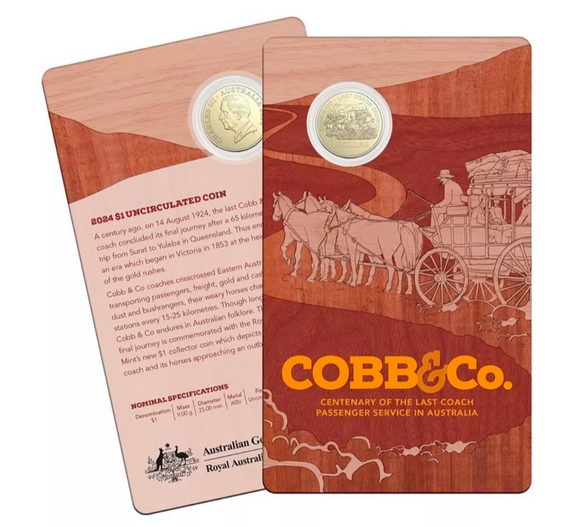 2024 $1 Cobb and Co Centenary of the Last Coach Passenger Service in Australia