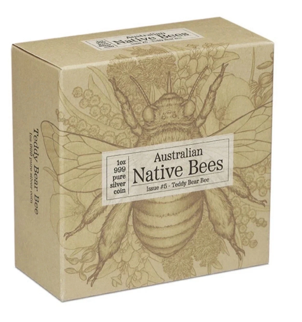 2026 Australian Native Bees - Teddy Bear Bee 1oz Silver Proof Hologram ...