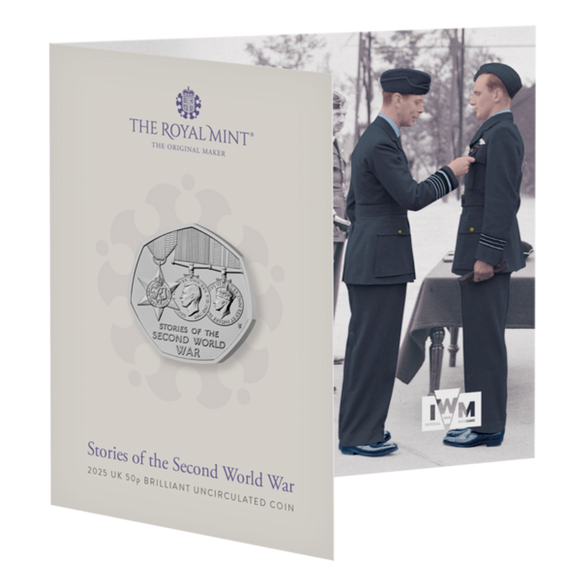 Stories of The Second World War 2025 UK 50p Brilliant Uncirculated Coin