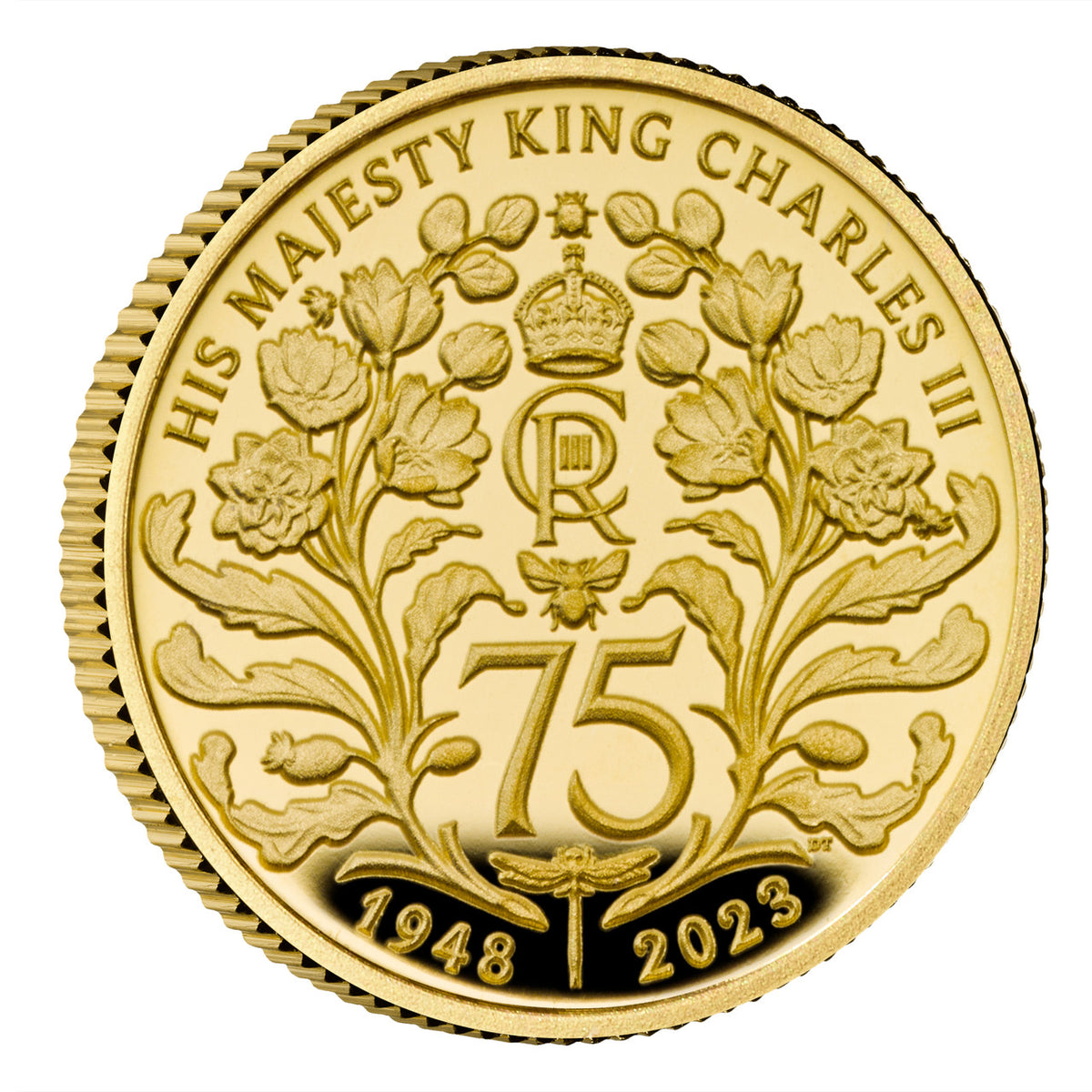 The 75th Birthday of His Majesty King Charles III 2023 UK 1/40oz Gold ...