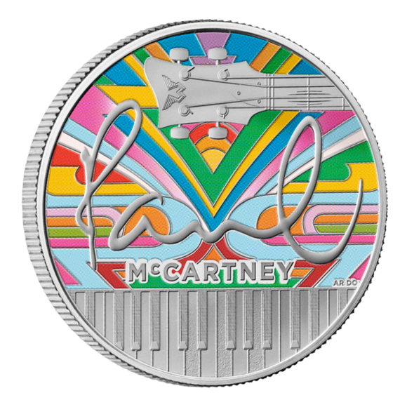 Paul McCartney 2024 UK 1oz Silver Proof Colour Coin