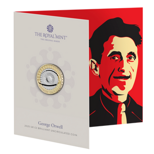 George Orwell 2025 UK £2 Brilliant Uncirculated Coin