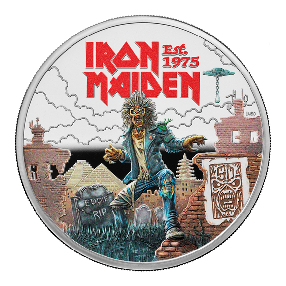 Iron Maiden 2025 1oz Silver Proof Colour Coin