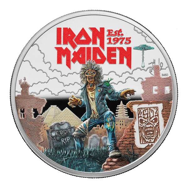 Iron Maiden 2025 1oz Silver Proof Colour Coin – Thompsons Coins