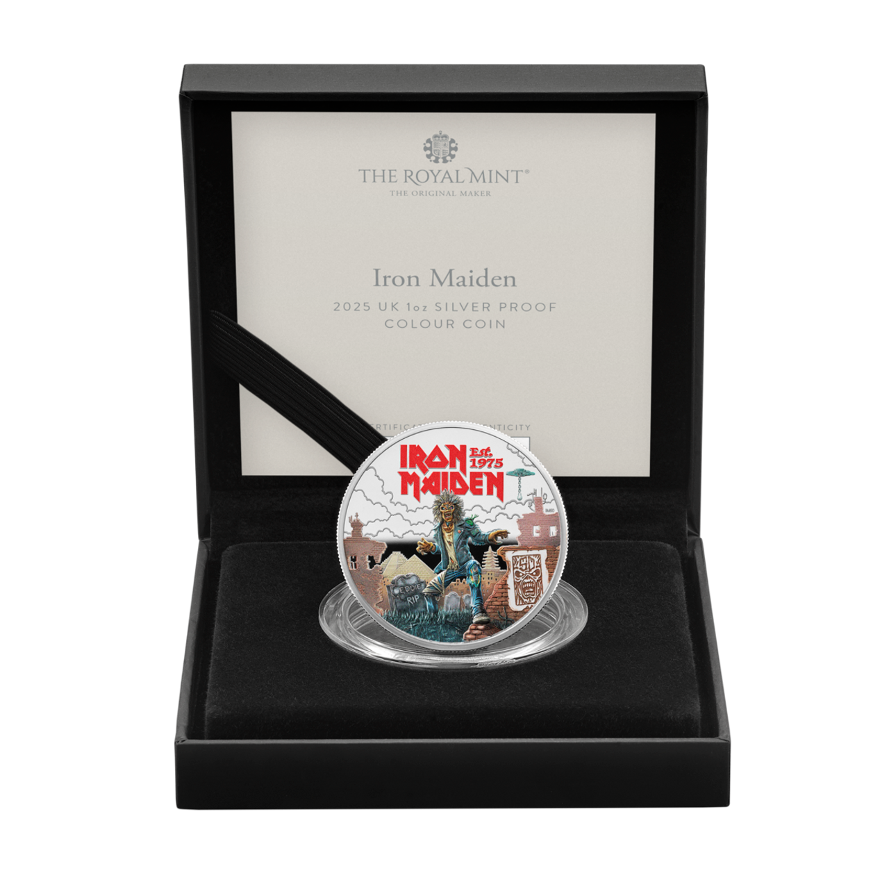 Iron Maiden 2025 1oz Silver Proof Colour Coin – Thompsons Coins