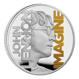 John Lennon 2025 UK 1oz Silver Proof Colour Coin