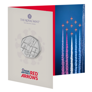 The Red Arrows 2025 UK 50p Brilliant Uncirculated Coin