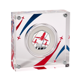 The Red Arrows 2025 UK 50p Silver Proof Colour Coin