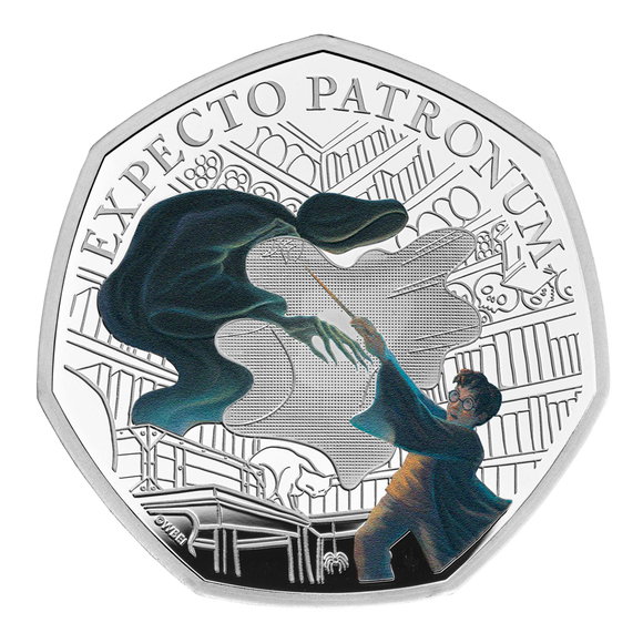 2025 UK 50p Harry Potter - The Patronus Silver Proof Colour Coin