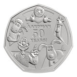50 Years of Aardman 2026 UK 50p Brilliant Uncirculated Coin