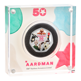 50 Years of Aardman 2026 UK 50p Silver Proof Colour Coin