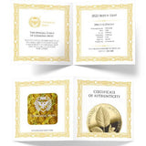 2023 Germania Mint Beech Leaf 2023 100 Mark 1oz Gold Proof Round in Wooden Box