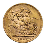 Gold Sovereign 8-Coin Type Set aUNC-ChUNC