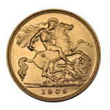 Gold Half Sovereign 6-Coin Type Set EF-UNC
