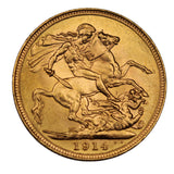Gold Sovereign 8-Coin Type Set aUNC-ChUNC