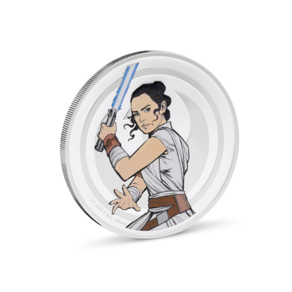 Star Wars Medallion - Rey & Kylo Ren 1oz Silver