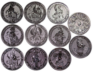 2oz Silver Queens Beasts Complete Set of 11 Coins