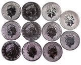 2oz Silver Queens Beasts Complete Set of 11 Coins