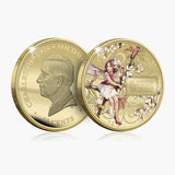 2026 Flower Fairies - The Wild Cherry Blossom Fairy Super Size Gold Plated Luxe Edition Coin