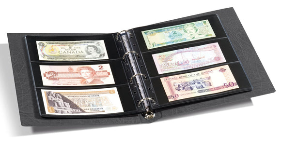 Black Vario Banknote Album includes 10 Pockets