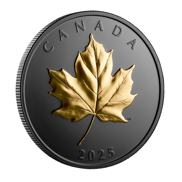 2025 Canada $20 Fine Silver Coin - Gilded Elegant Maple