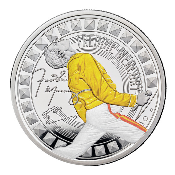 Freddie Mercury 2025 1oz Silver Proof Colour Coin