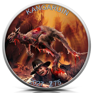 2027 Zombucks Kangaruin Undead Edition 1 oz Silver Coloured