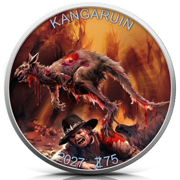 2027 Zombucks Kangaruin Undead Edition 1 oz Silver Coloured Coin