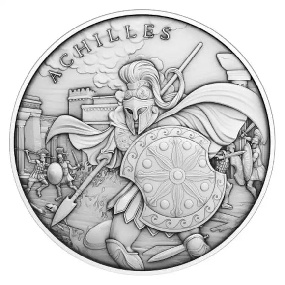 Legendary Warriors: Achilles 1oz Silver Round