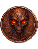Alien Ultra High Relief 2oz Copper Medal
