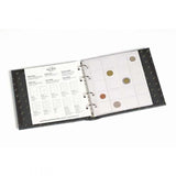 Coin Album NUMIS, Classic Design with slipcase includes 5 Different Pockets, Blue