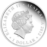 2012 $1 ANDA Perth Coin Show World Heritage Sites Shark Bay 1oz Silver Coloured Proof Coin
