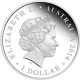 2014 $1 Megafauna Diprotodon 1oz Silver Coloured Proof Coin