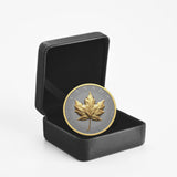 Canadian Maple Leaf 1oz Silver 2023 Gilded Proof Ultra High Relief Coin