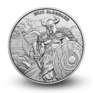 Legendary Warriors: Eric Bloodaxe 1oz Silver Round