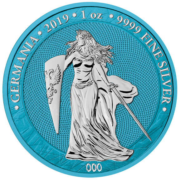 2019 Germania 1 oz Silver BU Space Blue