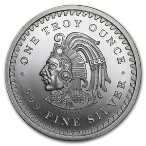 Aztec Calendar 1/10oz Silver Round