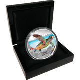 2014 $1 Endangered and Extinct Green Turtle 1oz Silver Coloured Proof Coin