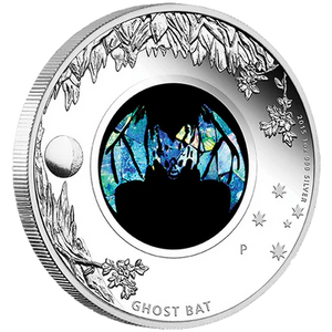 2015 $1 Australian Opal The Ghost Bat 1oz Silver Proof Coin