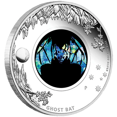 2015 $1 Australian Opal The Ghost Bat 1oz Silver Proof Coin