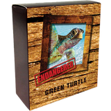 2014 $1 Endangered and Extinct Green Turtle 1oz Silver Coloured Proof Coin