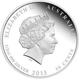 2013 50c Birds of Australia Regent Bowerbird 1/2oz Silver Coloured Proof Coin