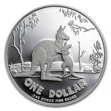 2007 $1 Silver Kangaroo Frosted Coin