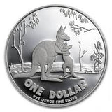 2007 $1 Silver Kangaroo Frosted Coin
