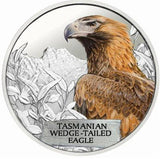 2012 $1 Endangered and Extinct Tasmanian Wedge-Tailed Eagle 1oz Silver Coloured Proof Coin